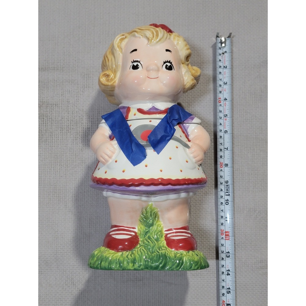 Campbells Soup Girl Ceramic Cookie Jar 2006 Licensed Mascot Advertising 12 Inch